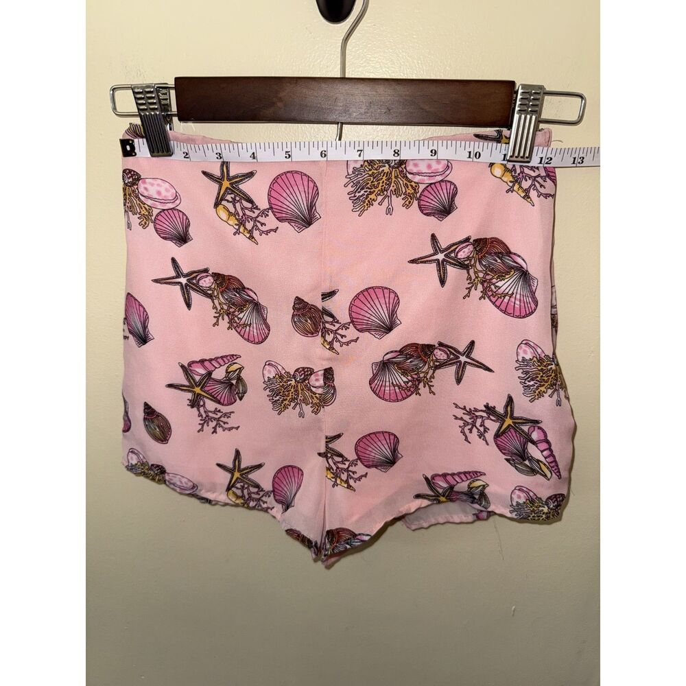 Urban Renewal Urban Outfitters Pink Sea Shell Pinup Shorts High Rise Small - Picture 7 of 9